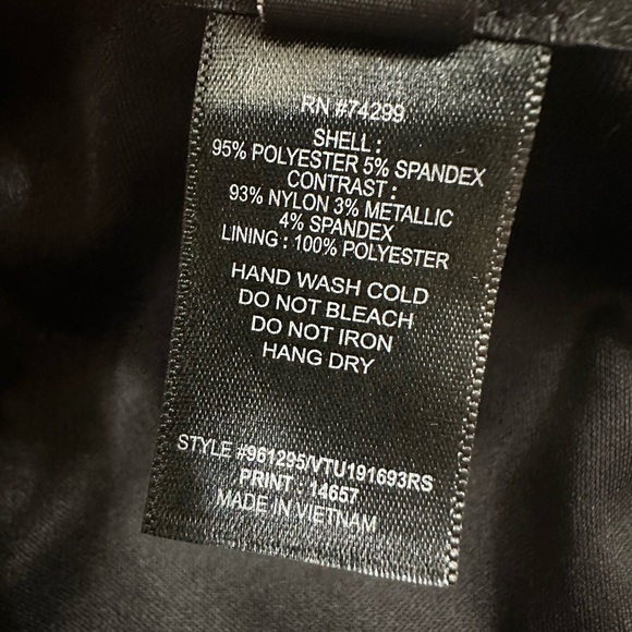 NWT Enfocus Studio Womens Black Wrap Front Shimmer Top Sleeveless Dress Size 16W - Picture 8 of 9